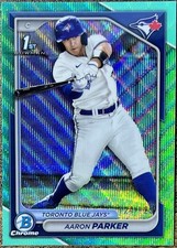 Aaron Parker 2024 Bowman Draft 1st Aqua Wave Refractor #124/125 #BDC-160