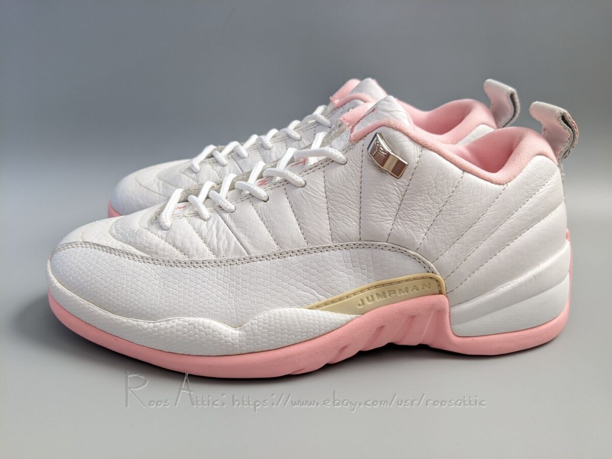 Nike Air Jordan 12 XII Retro Low Jumpman Shoes 10.5 White Pink 308306-161  SAMPLE