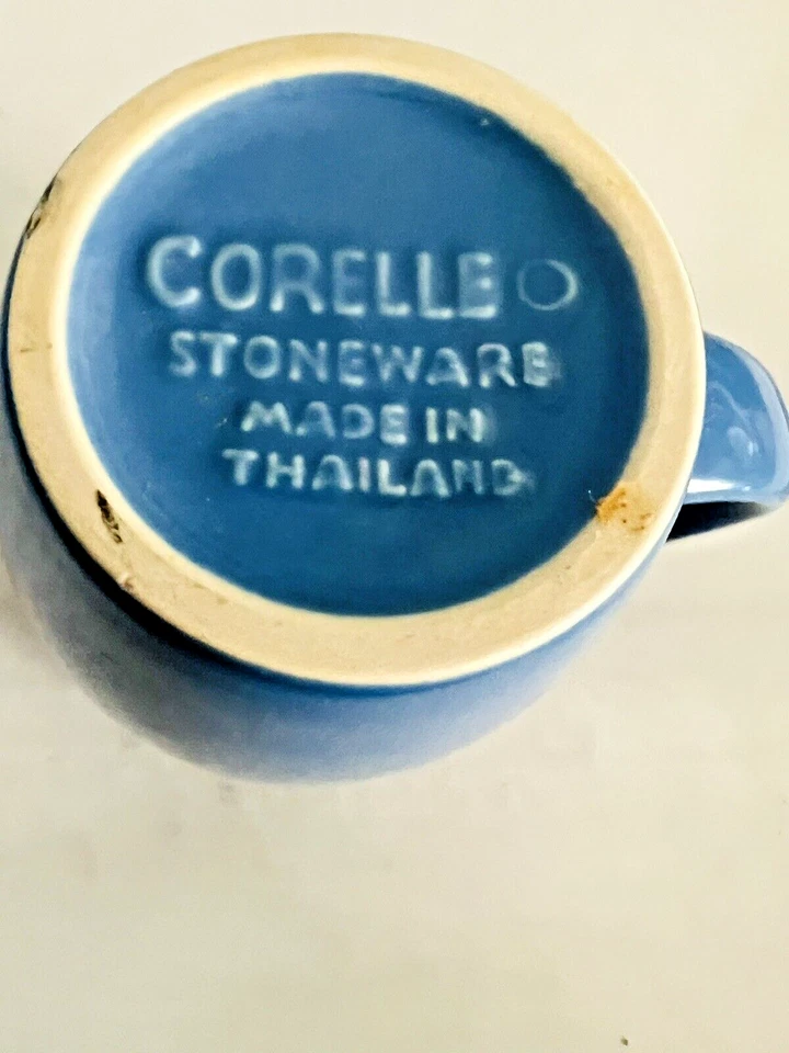 Corelle Coffee Tea Mug Cup Cornflower Blue Stoneware USA Corningware Set 3 - Image 3 of 4