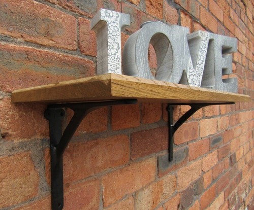 PAIR of 8" GALLOWS Cast iron antique retro Rustic vintage shelf brackets BLACK - Picture 2 of 3