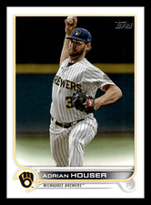 2022 Topps Adrian Houser  Milwaukee Brewers #486 Centered Mint