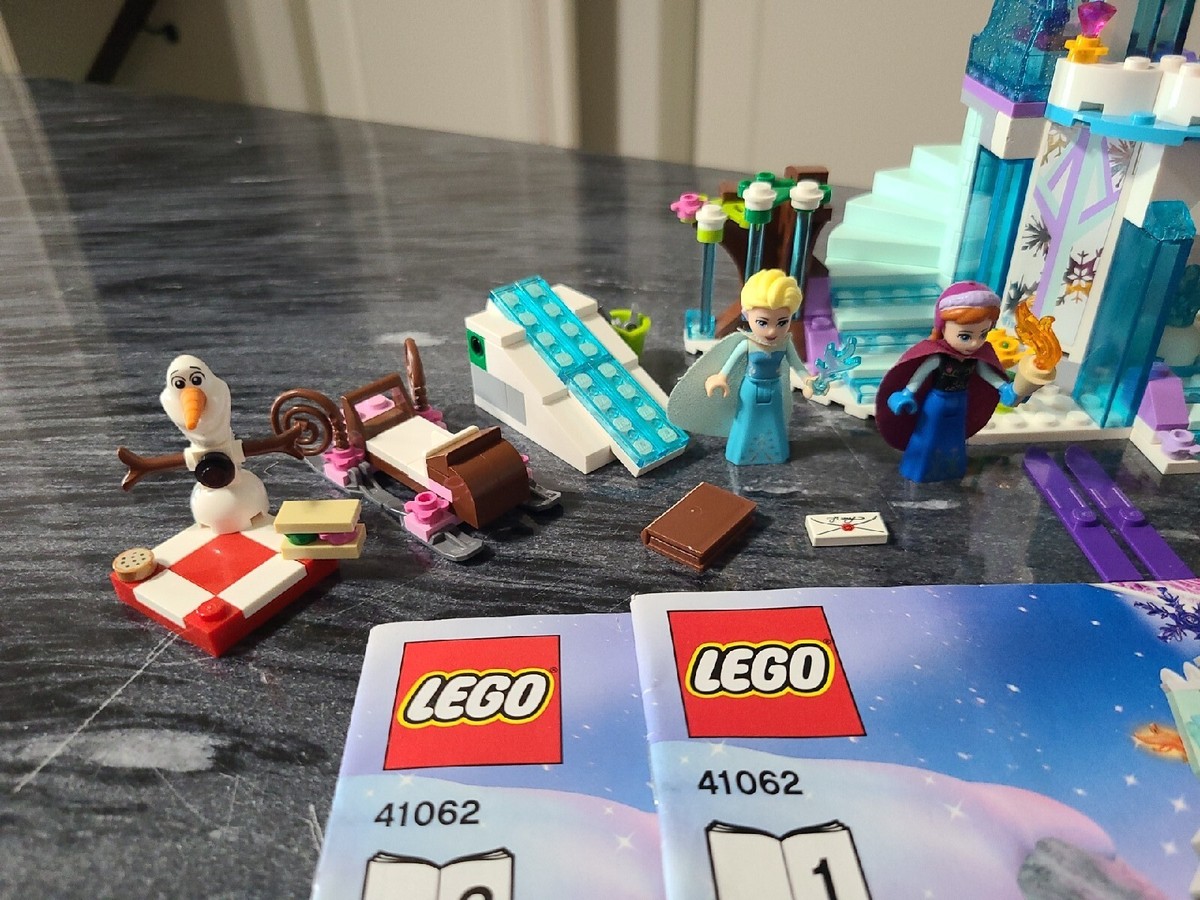 Disney Frozen Ice Castle Lego Friends Frozen Ii LEGO 43172 Disney Frozen  Elsa's Magical Ice Palace Building Set Mostly Complete