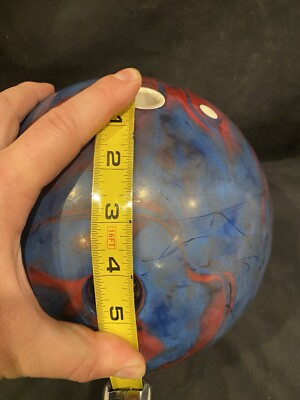 Brunswick Avalanche Bowling Ball 12 Lbs - Red And Blue Marble