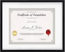 11X14 Picture Frame, Display 8.5X11, 8 1/2X11 Certificate Document Award with Ma