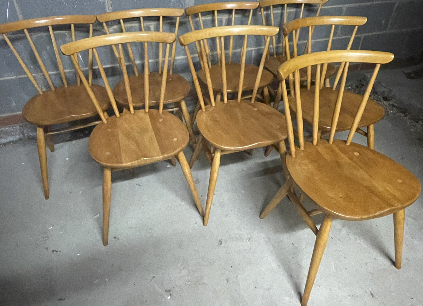 SUPERB RARE RETRO ERCOL OYSTER DINING CHAIR, CLEAN CONDITION, CHOOSE