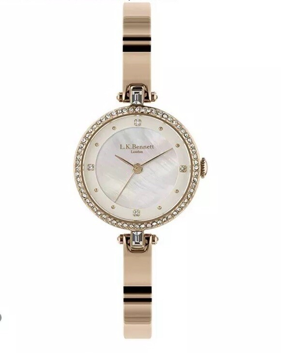 NWT LK Bennett Rose Gold Tone Mother of Pearl Dial Women display picture 1