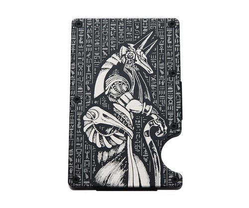Egyptian Anubis Lord of the Dead Men RFID Blocking Money Clip Credit Card Holder - Picture 6 of 9