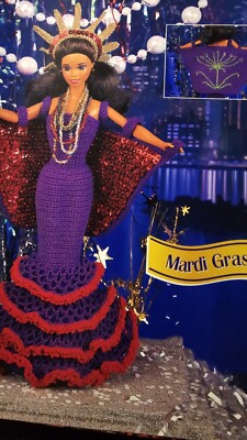 Annie's FASHION Doll CROCHET CLUB PATTERN Mardi Gras