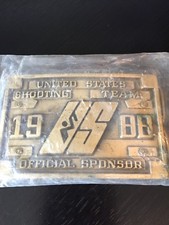 United States Shooting Team '88 Official Sponsor Belt Buckle XXIV Olympiad Seoul