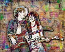 EDDIE VAN HALEN SAMMY HAGAR 16x20inch Poster Van Halen Pop Art Free Ship US