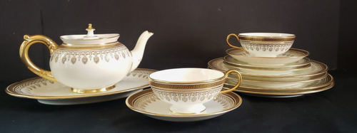 Vintage CAULDON LTD England GILMAN COLLAMORE 5TH AVE NY Luncheon Set With Teapot