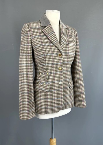 Joules Sakko Park Royal Grau Tweed Kariert Wolle Reitblazer UK 8 - Bild 4 von 9