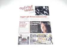 Alice Cooper James Brown Mick Jagger Rolling Stones clipping Sweden