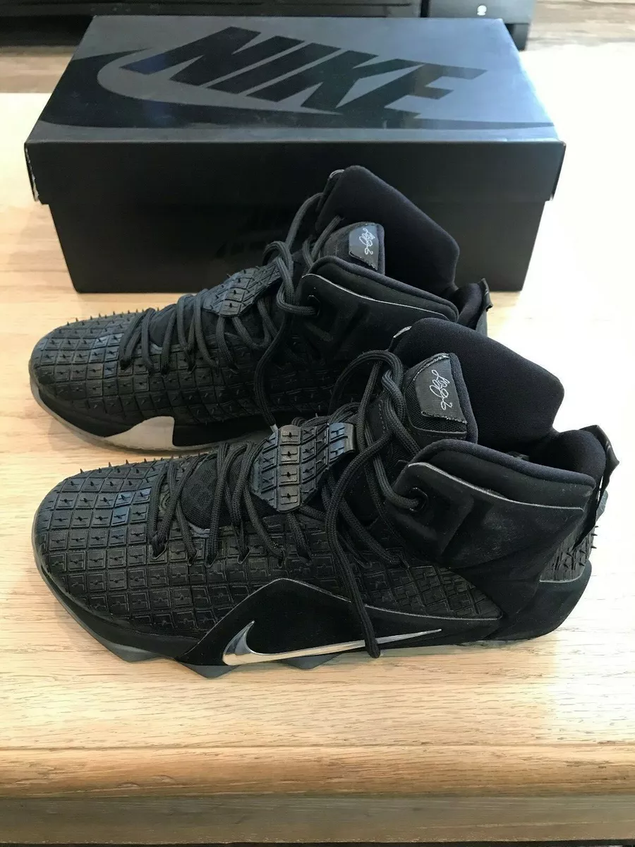 Mens LEBRON XII EXT RC QS 744286 001 Black Chrome 10 Nike Shoes Sneakers
