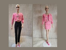 5 Pc OUTFIT ENSEMBLE Suit Skirt Top Pants fits FR Fashion Royalty Poppy Parker