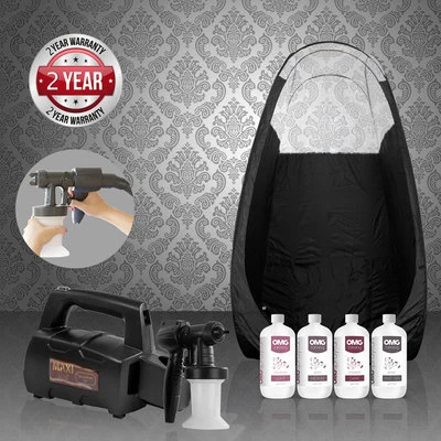 Maximist Spraymate TNT Spray Tan Complete Kit + Pop-Up Tent + OMG Solution x 4