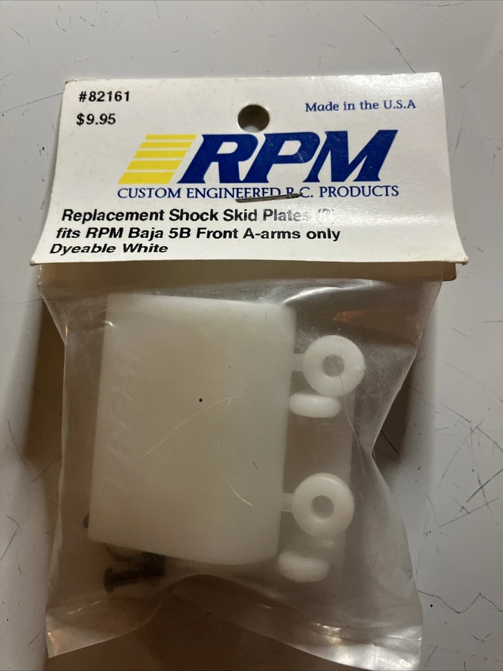 82161 RPM Dyeable White Replacement shock Shock Skid Plates BAJA 5B - Image 2 of 4