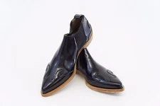 NWD$1995 Brunello Cucinelli 100%Leather Monili Bead Chelsea Ankle Boot40/10 A176