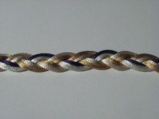 BORDO PASSAMANERIA STILE CHANEL IN VISCOSA LAVABILE 40° COLOR BIANCO BEIGE BLU