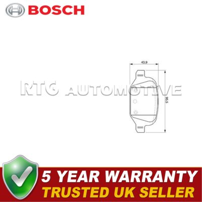 Bosch Rear Brake Pads Set Fits Fiat Punto 1.7 1.9 JTD Electric + Other Models