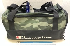 Champion Logo Duffel Bag, 19" x 9.5" x 9.5", Camo/Black, Free Shipping!!!