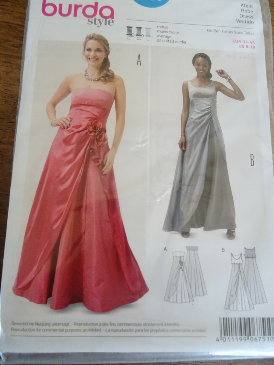 7378 PATRON BURDA French Pattern 2 CREATIONS ROBE CHIC LONGUE COURTE 38
