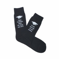 Personalised Graduation Mens and Ladies Socks Name, Honors and Date X6N563