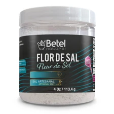 Premium Flor de Sal by Betel Natural - Fleur de Sel Artisanal - 4 Oz