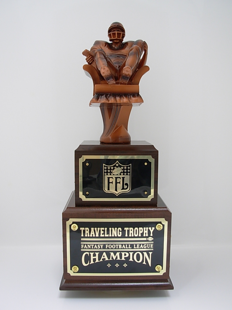FANTASY FOOTBALL TROPHY LARGE QB CHAIR 14 YEAR FANTASY FOOTBALL