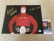 WWE Nikolai Volkoff signed 11x14 photo WWF JSA Authenticated 2