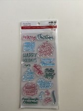 Recollections CHRISTMAS Clear Stamps and Dies Cross Reindeer Tree Truck Santa