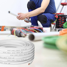 10 AWG 30Ft Duplex Marine Grade Wire Tinned Copper Oxygen-Free Insulated Red Bl