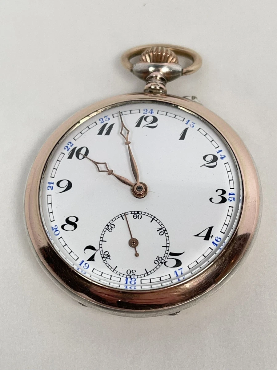 L.W.C 800 Silber Zylinder 10 Rubine Taschenuhr 48,8mm um 1920 | eBay 