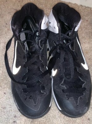 NIKE HYPERQUICKNESS Basketball Shoes Youth Sz 6 Black White Silver 622759-001