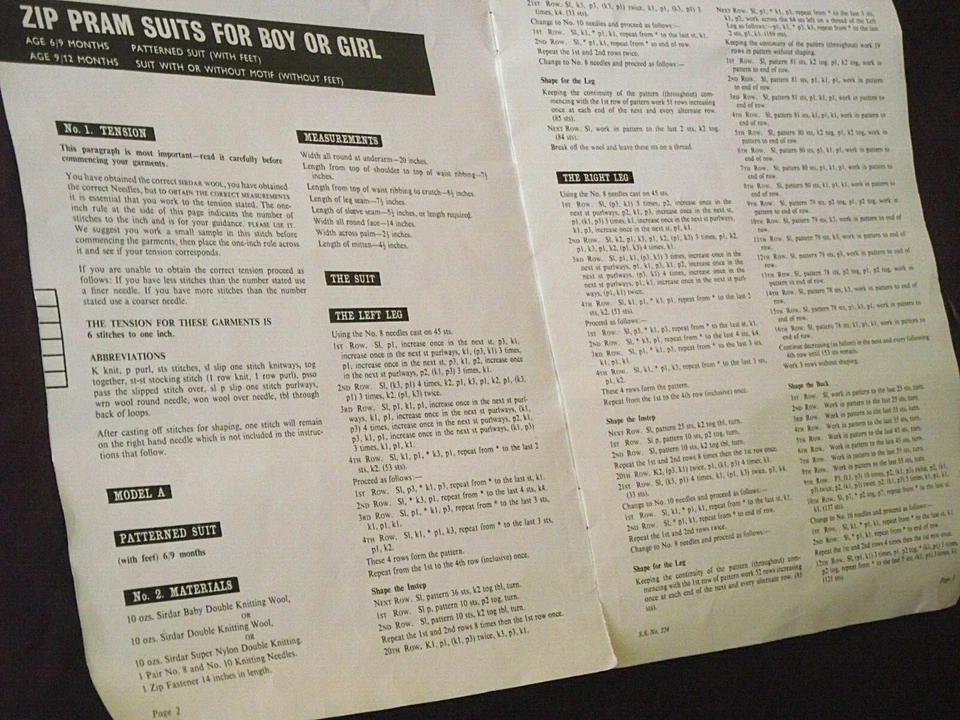 Baby zip pram suit knit patterns , Sidar Sunshine 224 Edinburgh original vintage - Image 3 of 4