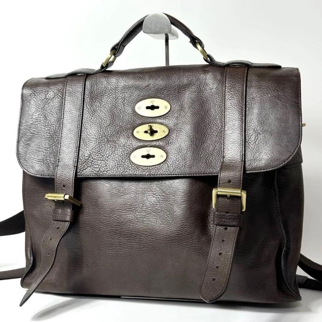 バッグ mulberry Bayswater Turn Lock leather bag Mulberry Bayswater Turn Lock Hand Tote Bag Leather Brown Authentic