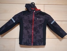 Free Country Kids Zip-Up Coat Size 5-6 Black, Gray, And Red Trim Reflective tape