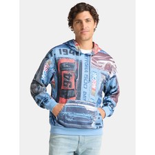 NASCAR Men's Graphic Hoodie Sweatshirt Chambray, Size M-3XL