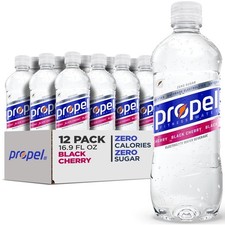 Propel Electrolyte Enhanced Water Sports Drink, Black Cherry Flavored Water, Zer