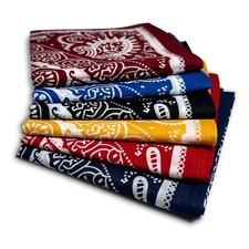 6-Pack Multi-Color All-Gender Bandanas Multi-Purpose Headband Handkerchief He...