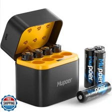 Rechargeable AA Lithium Batteries with Box 3000mWh,1.5V Lithium AA Batteries 