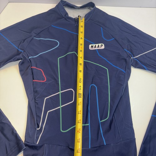 MAAP Navy LONG SLEEVE PADDED Suit For CYCLING ADULT Men’s M - Picture 11 of 15