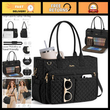 Spacious Teacher Tote Bag for Women, 15.6" Laptop Work  Computer Bag, Stylish 