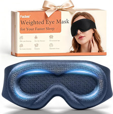 Weighted Eye Mask for Sleeping - 100 Blackout Sleep Mask for Women  Men, 3D Co