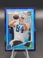 2025 Panini Optic Mitchell Evans Rated Rookie Purple Shock Prizm #254 Panthers