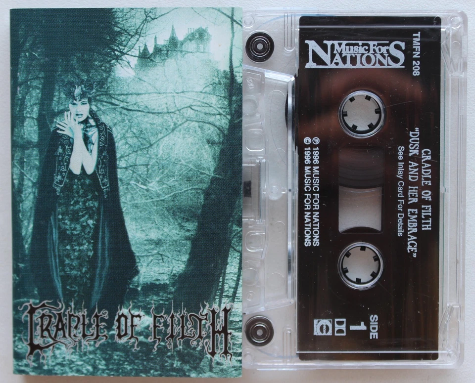 CRADLE OF FILTH - DUSK (MUSIC FOR NATIONS TMFN208) 1996 EUROPE CASSETTE TAPE - Image 2 of 4