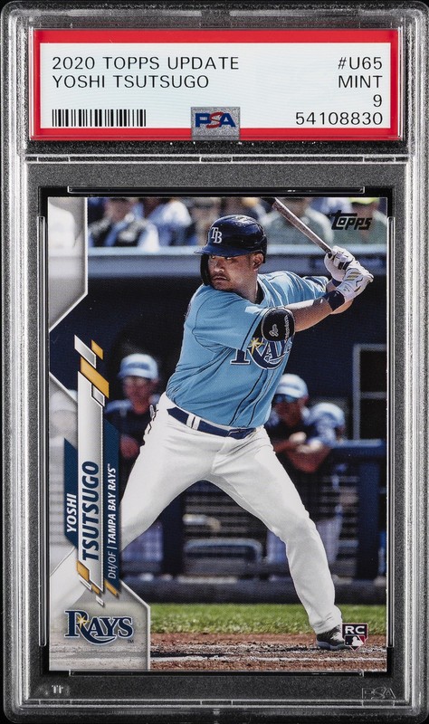 2020 TOPPS UPDATE #U65 YOSHI TSUTSUGO ROOKIE RC PSA 9