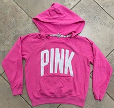 Victorias Secret Hoodie Sz Medium Pink Large Spell Out