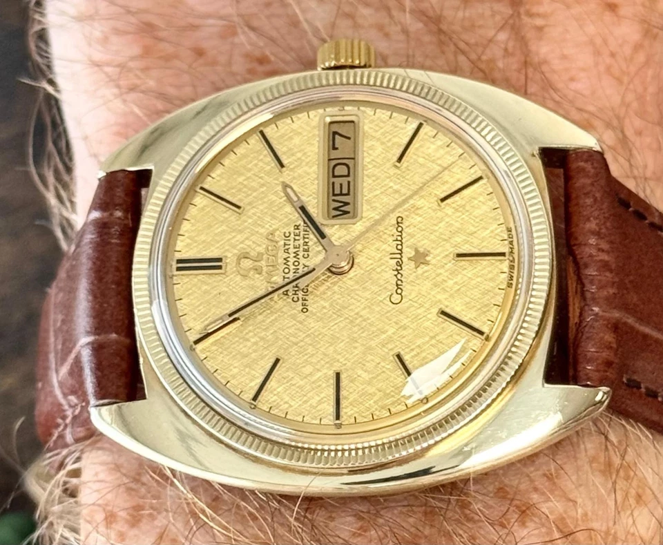 Винтажные мужские автоматические часы Omega Constellation 14k 1969 г., гарантия + обслуживание - Изображение 3 из 4