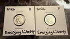 2026 P&D Emerging Liberty Dime 2 Coin Set SemiQuincentennial  1776-2026